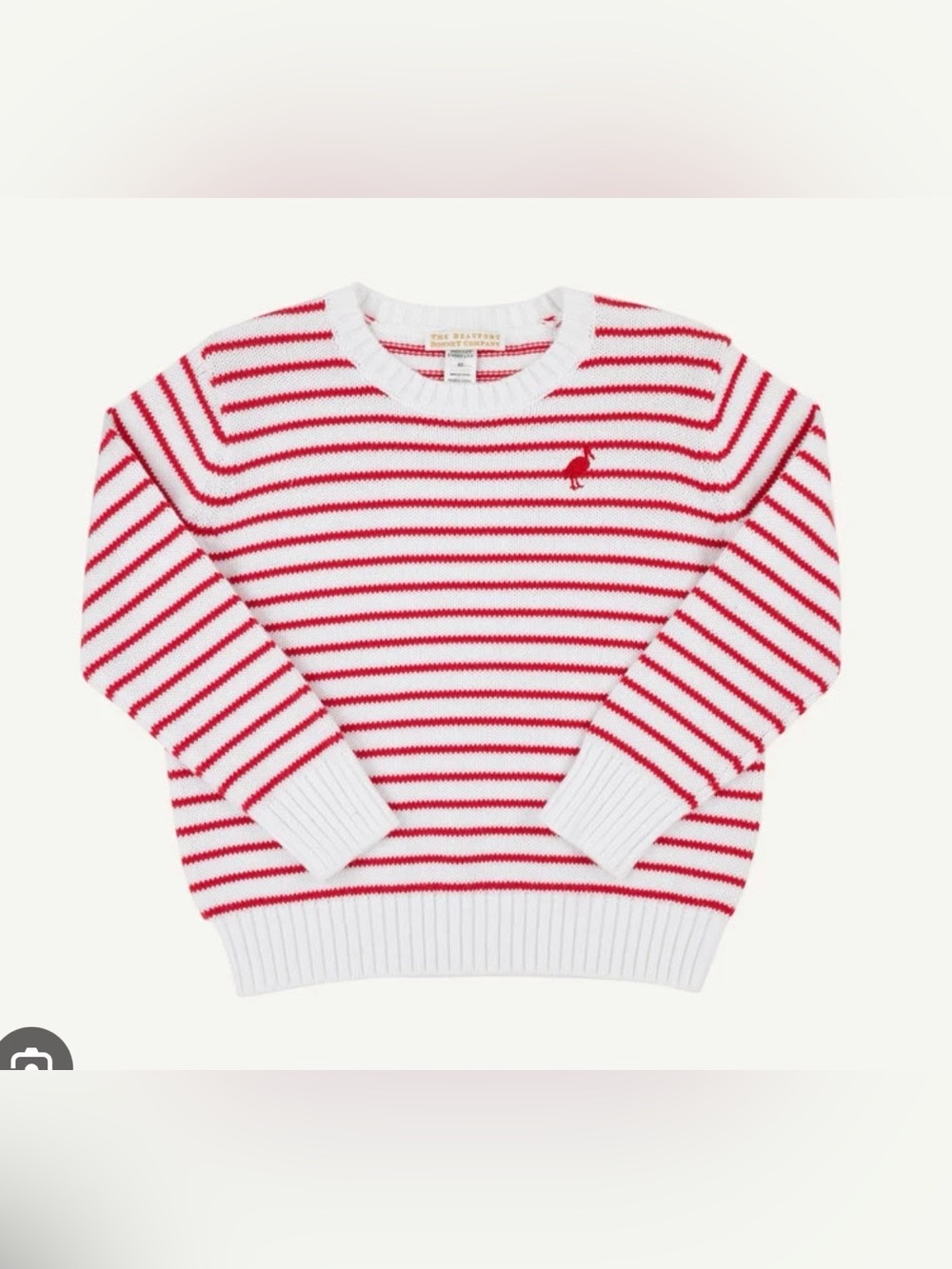 *New* The Beaufort Bonnet Co Richmond Red Stripe Isaac’s Sweater - 0-6M
